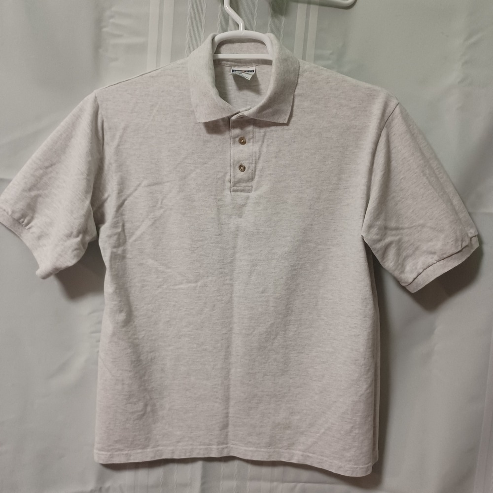 Jerzees Activewear‎ Mens Gray Heavyweight Cotton Polo Shirt Size M 486MTN J200